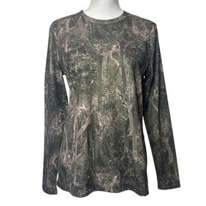Reel Legends Camo Long‎ Sleeve T-Shirt Women's Medium Hunting Fishing
